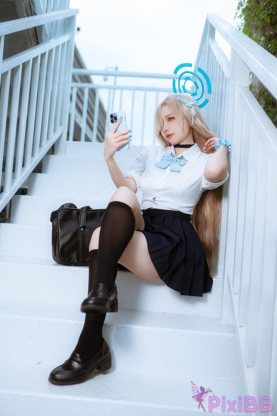 Cosplayer Second Assistant Nisa Azure Files Asuna Ichinomo student uniform PixiBB.COM 011