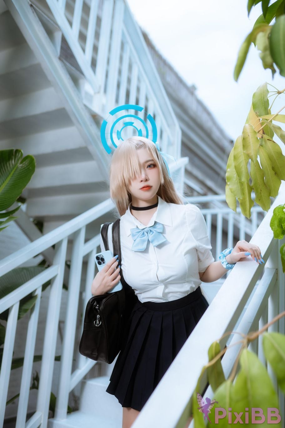 Cosplayer Second Assistant Nisa Azure Files Asuna Ichinomo student uniform PixiBB.COM 012