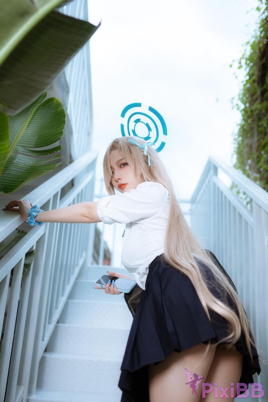 Cosplayer Second Assistant Nisa Azure Files Asuna Ichinomo student uniform PixiBB.COM 019