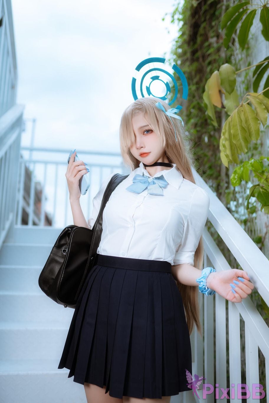 Cosplayer Second Assistant Nisa Azure Files Asuna Ichinomo student uniform PixiBB.COM 023