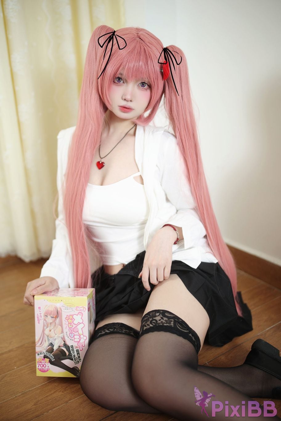 Cosplay Lausanne w Yizi Member exclusive schoolgirl yellow skirt PixiBB.COM 016
