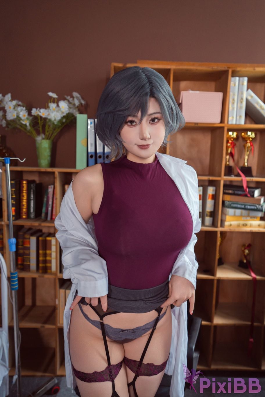 Cosplayer Xinglan is Lanlan and her name Lanmei. Disqualified doctor in the health room PixiBB.COM 022