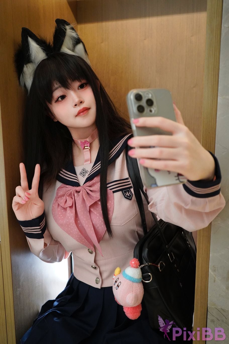 Cosplayer furry hat pink vanilla PixiBB.COM 206