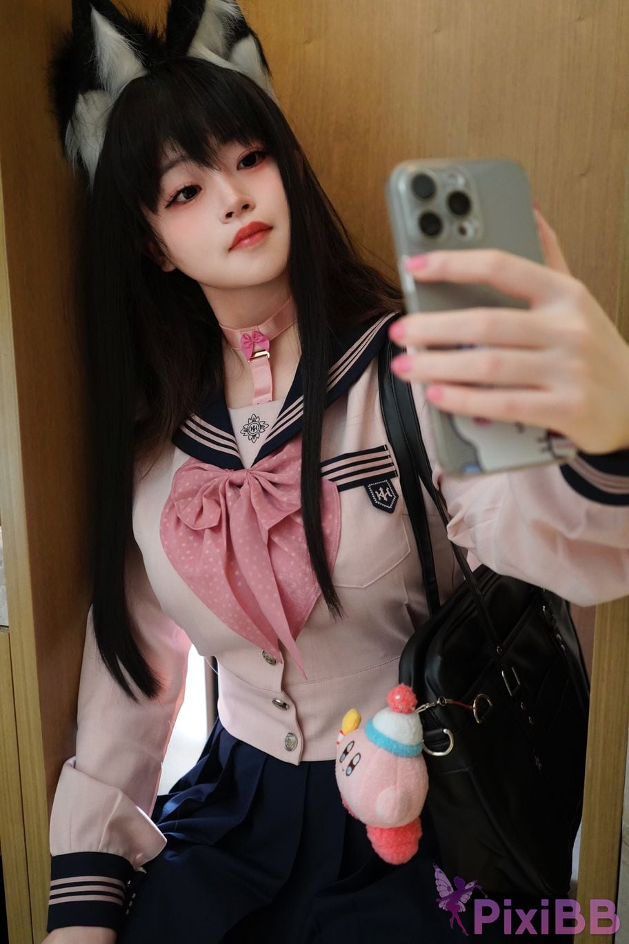 Cosplayer furry hat pink vanilla PixiBB.COM 214