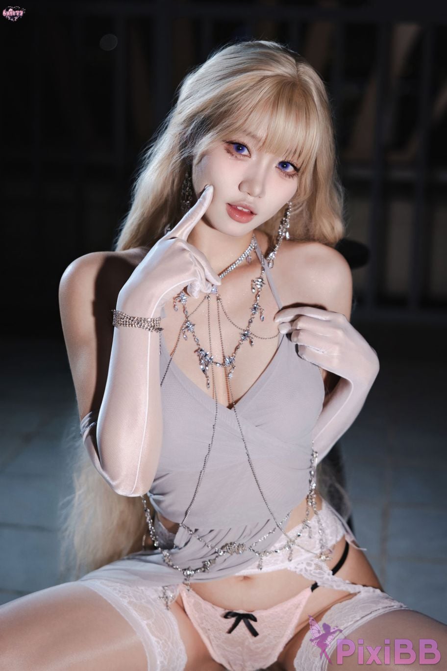 Cosplayer Qiqi be good cinderella Cinderella fan evening dress PixiBB.COM 072