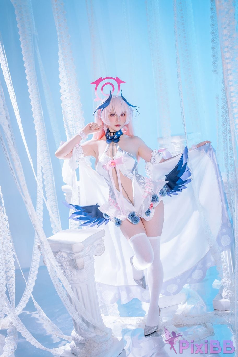 Cosplayer The star is late Hoshilily Azure Files Koharu Shimoe PixiBB.COM 001