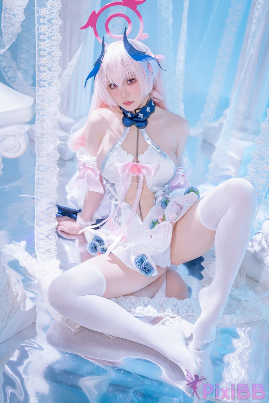 Cosplayer The star is late Hoshilily Azure Files Koharu Shimoe PixiBB.COM 002