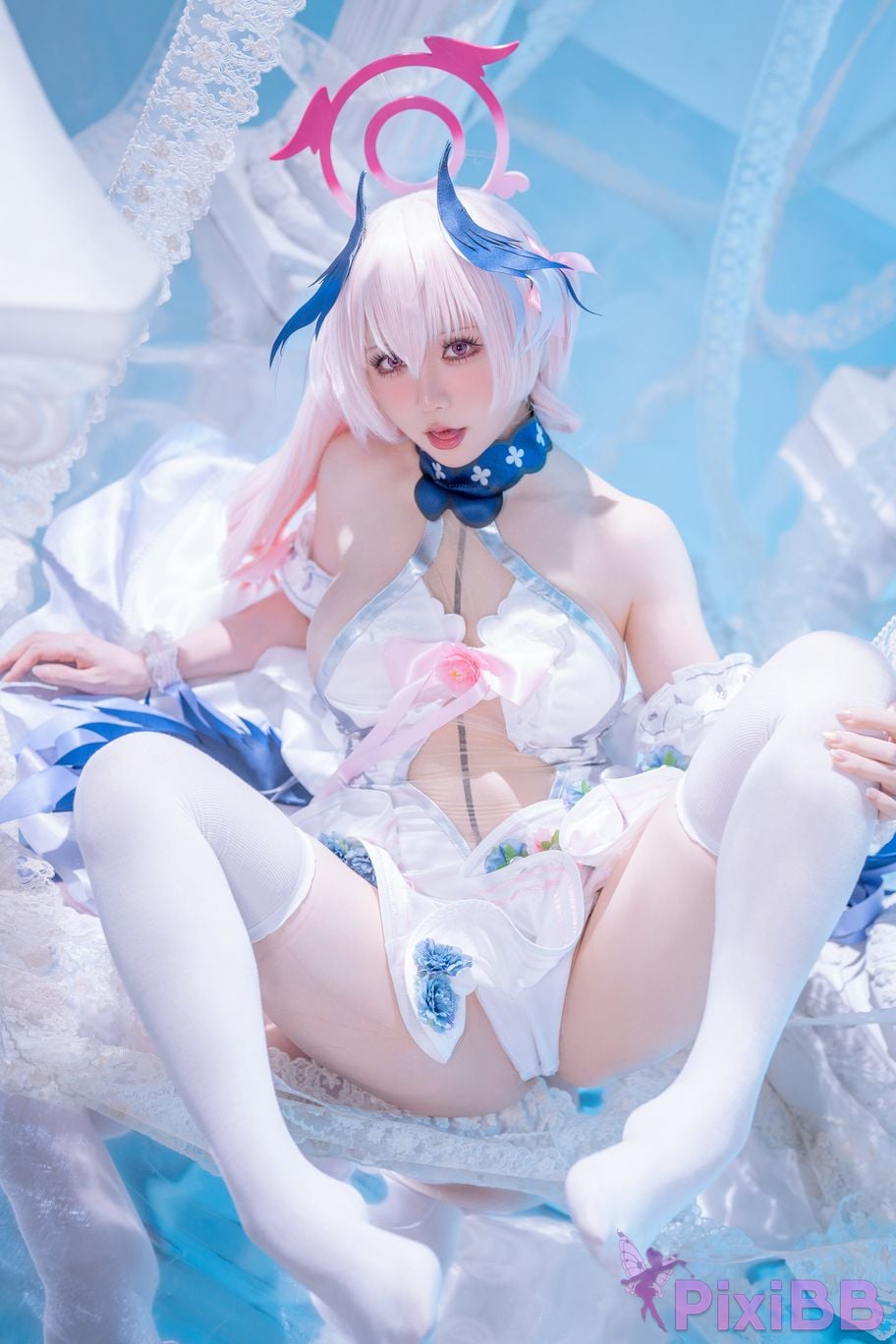 Cosplayer The star is late Hoshilily Azure Files Koharu Shimoe PixiBB.COM 004