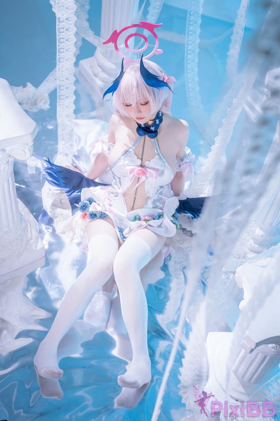 Cosplayer The star is late Hoshilily Azure Files Koharu Shimoe PixiBB.COM 005
