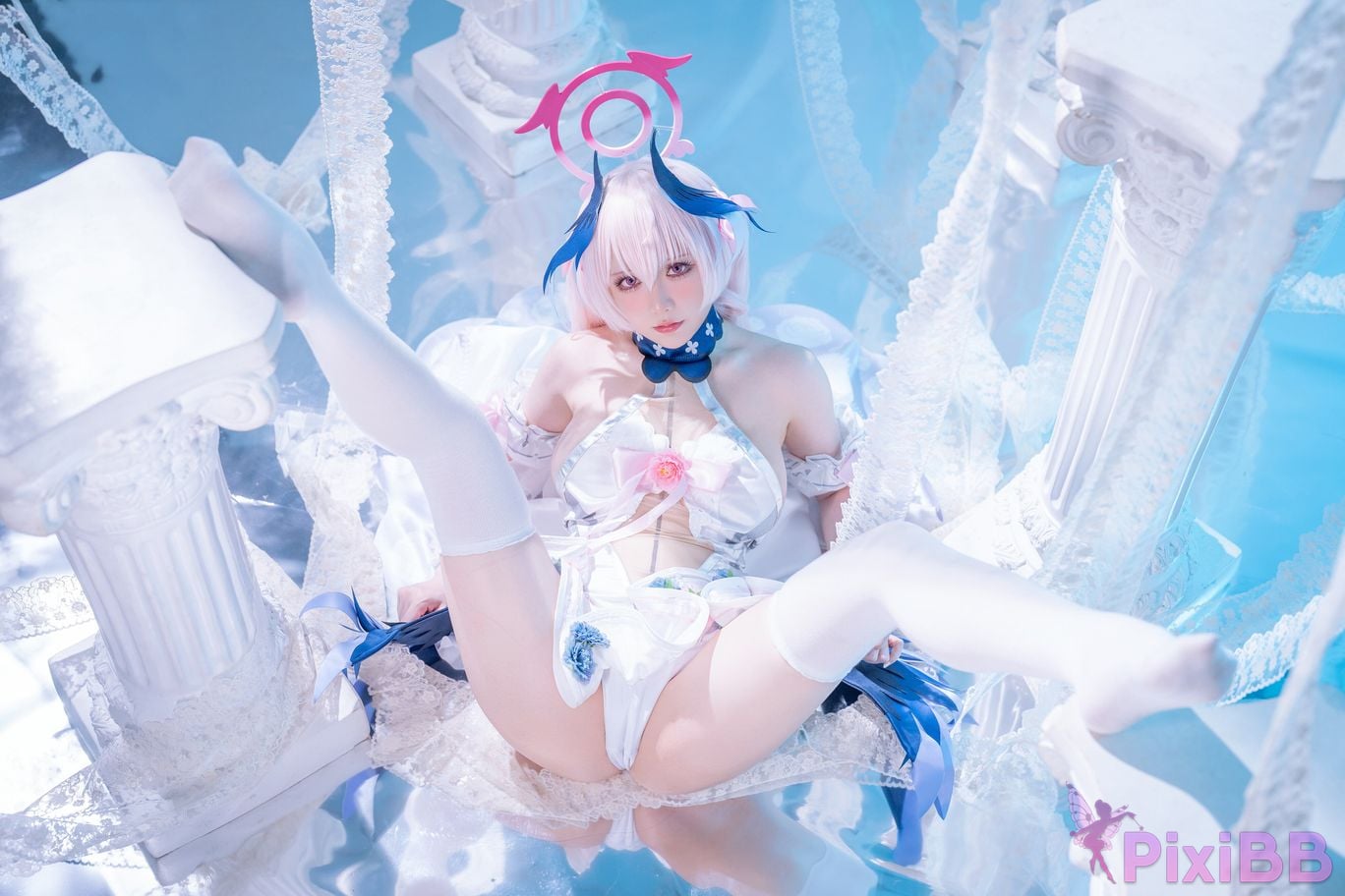 Cosplayer The star is late Hoshilily Azure Files Koharu Shimoe PixiBB.COM 009