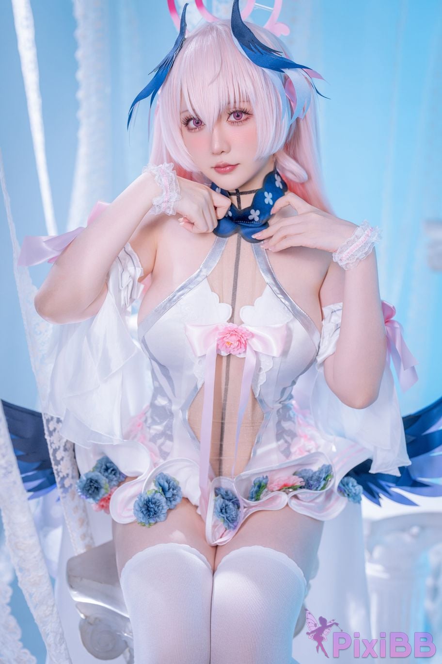 Cosplayer The star is late Hoshilily Azure Files Koharu Shimoe PixiBB.COM 012