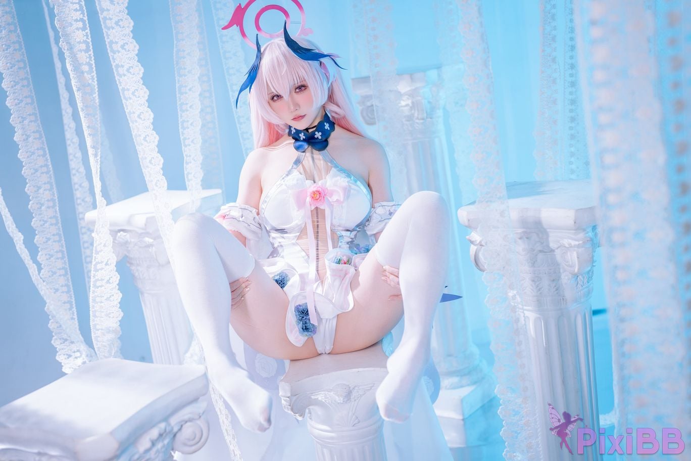 Cosplayer The star is late Hoshilily Azure Files Koharu Shimoe PixiBB.COM 014