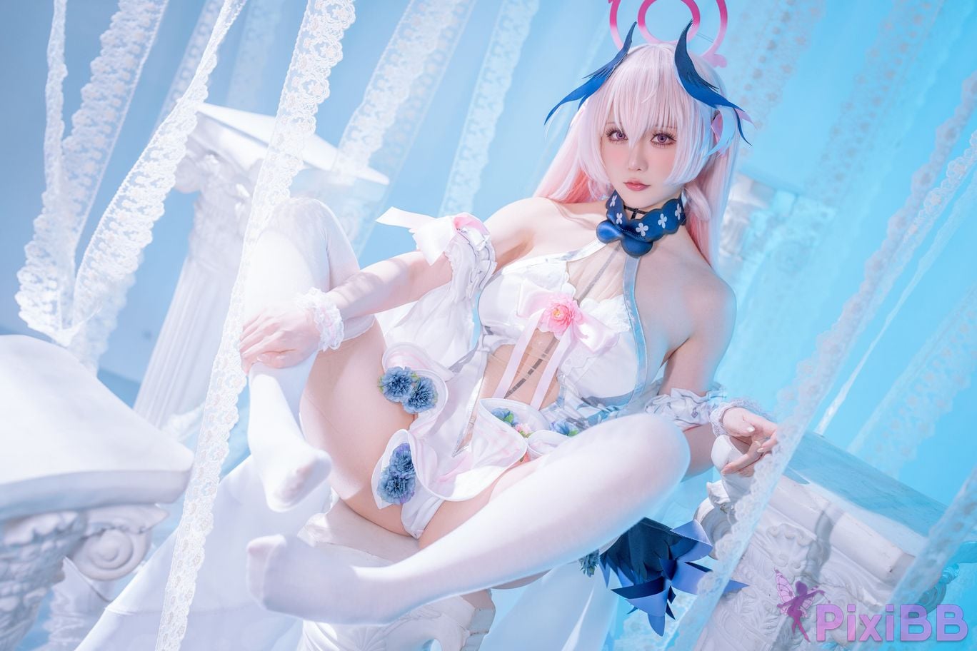 Cosplayer The star is late Hoshilily Azure Files Koharu Shimoe PixiBB.COM 020