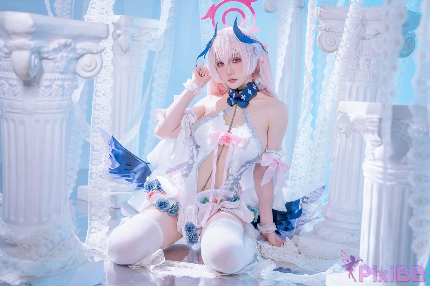 Cosplayer The star is late Hoshilily Azure Files Koharu Shimoe PixiBB.COM 022