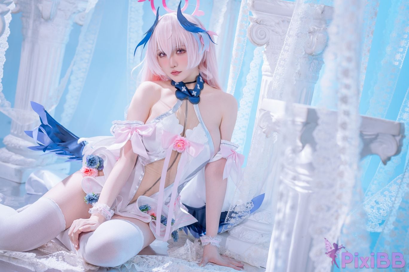 Cosplayer The star is late Hoshilily Azure Files Koharu Shimoe PixiBB.COM 025