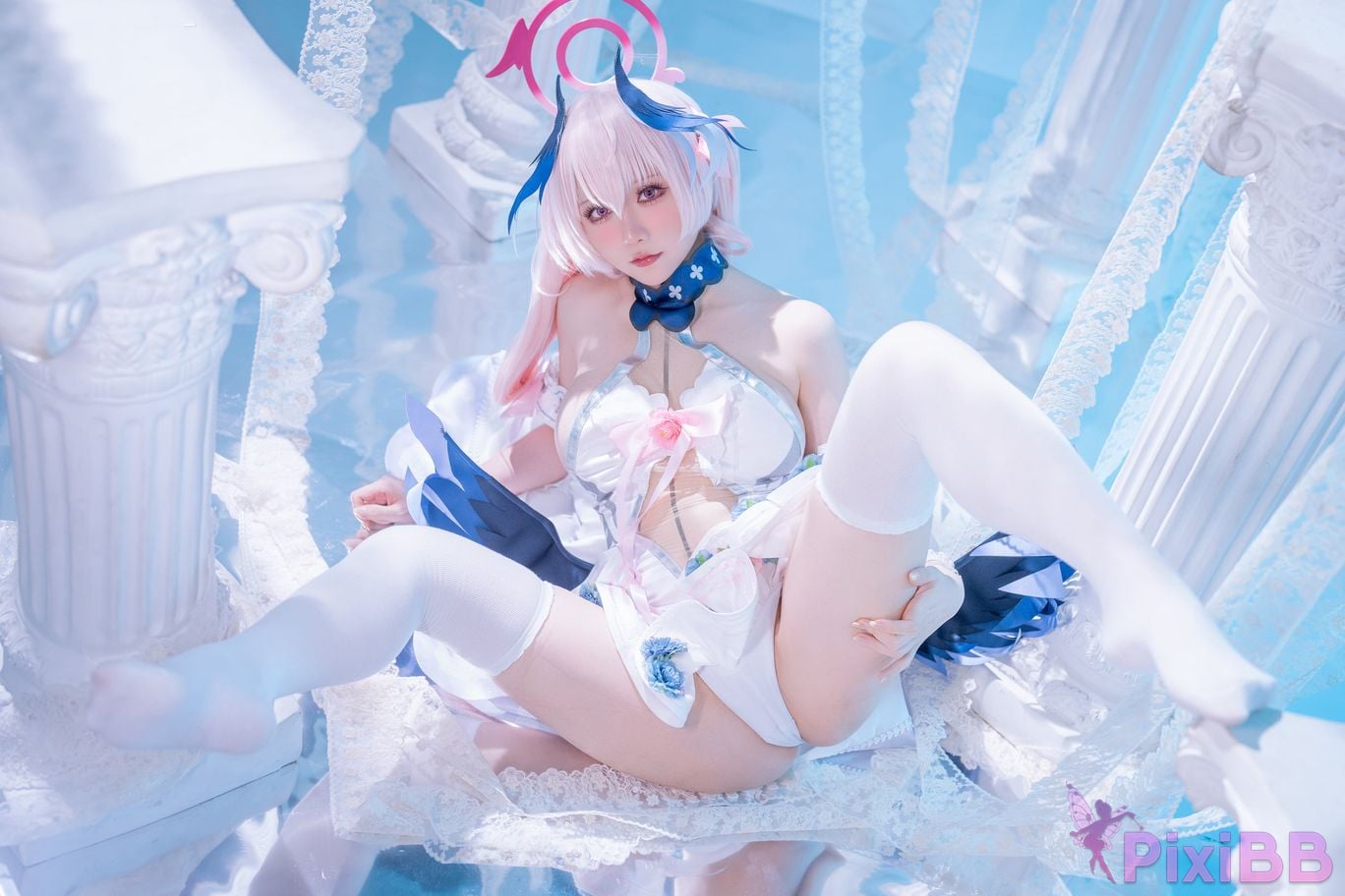 Cosplayer The star is late Hoshilily Azure Files Koharu Shimoe PixiBB.COM 028