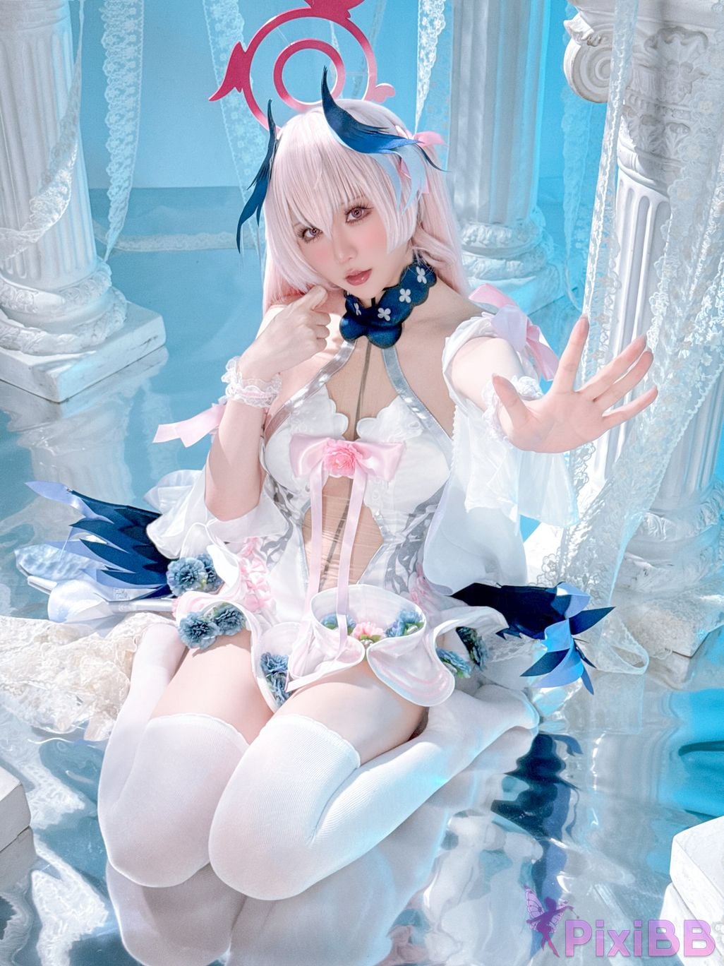 Cosplayer The star is late Hoshilily Azure Files Koharu Shimoe PixiBB.COM 031