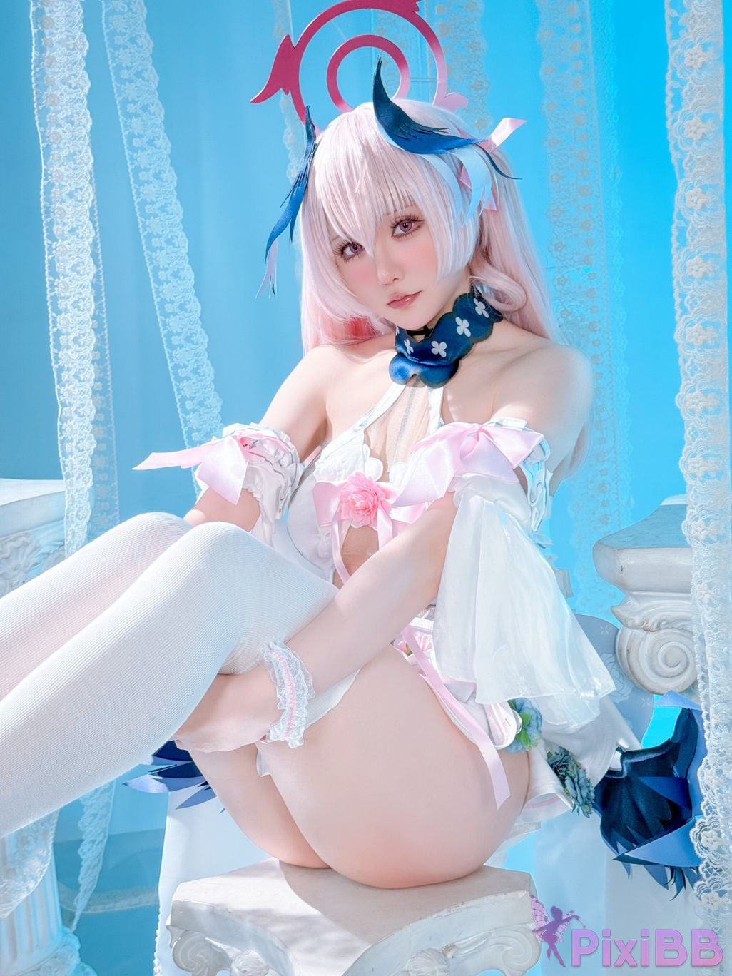 Cosplayer The star is late Hoshilily Azure Files Koharu Shimoe PixiBB.COM 039