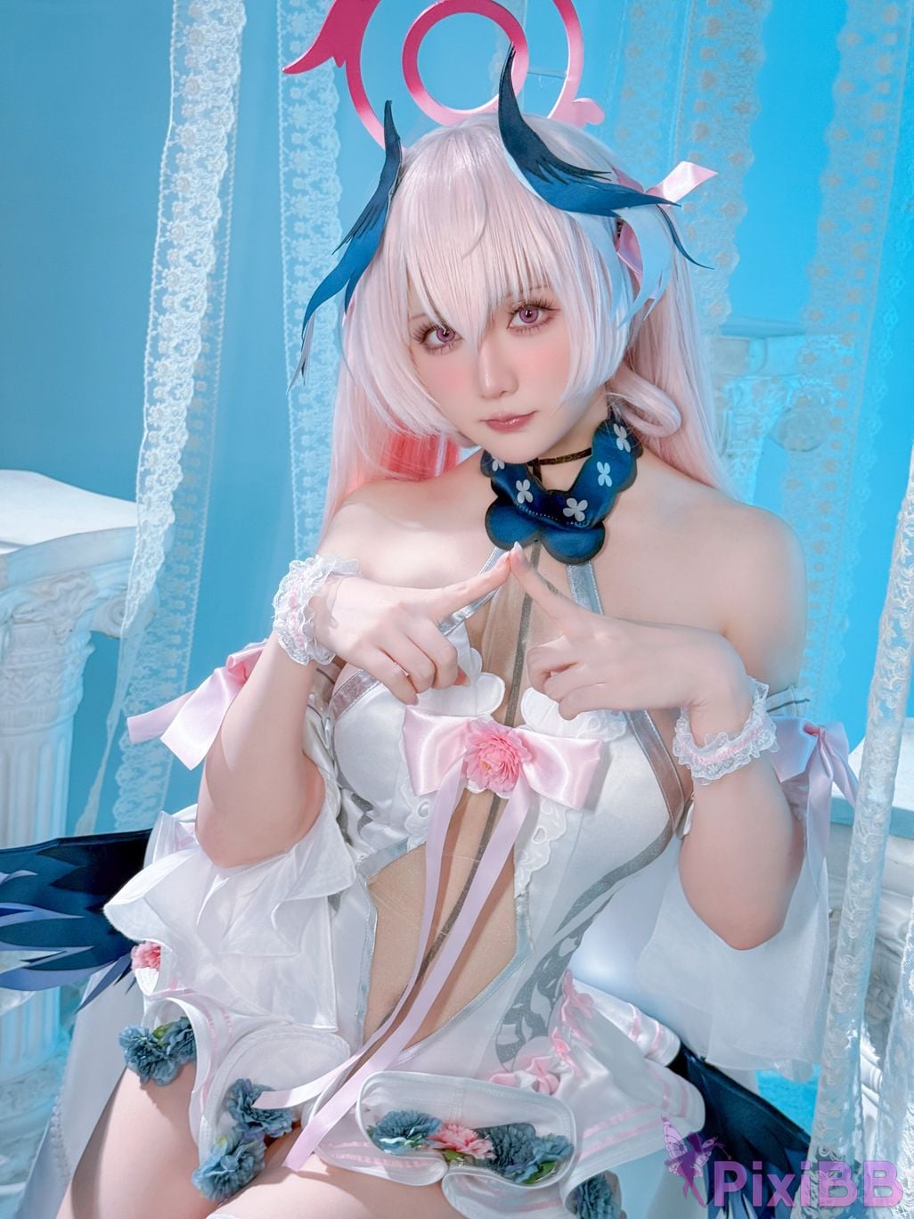 Cosplayer The star is late Hoshilily Azure Files Koharu Shimoe PixiBB.COM 040