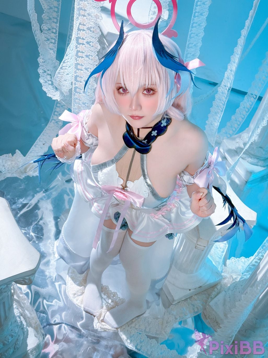 Cosplayer The star is late Hoshilily Azure Files Koharu Shimoe PixiBB.COM 041