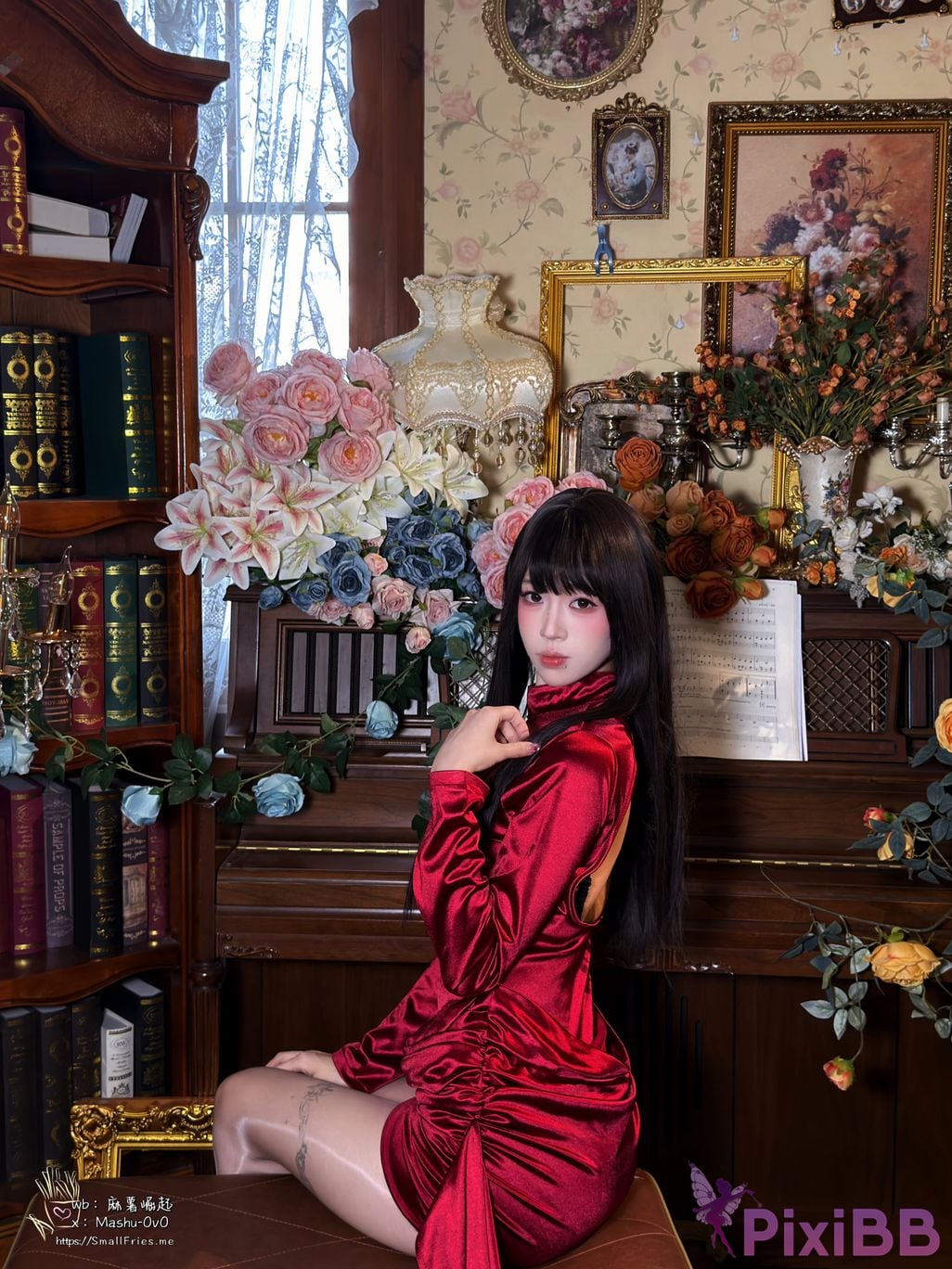 Cosplayer Mochi is delicious wine red tribute PixiBB.COM 028