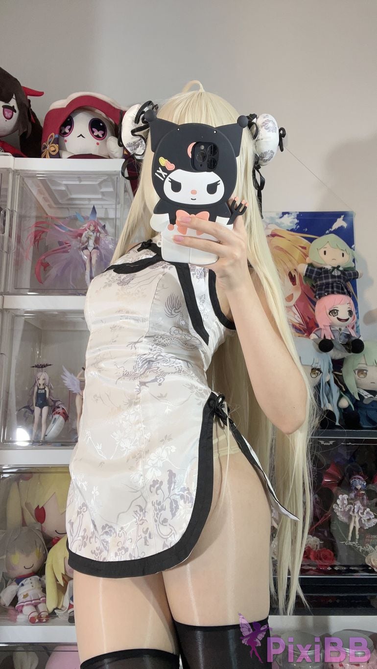 Cosplayer white oak Shirly emptiness of fate Kasuganoqiong cheongsam PixiBB.COM 115.PNG