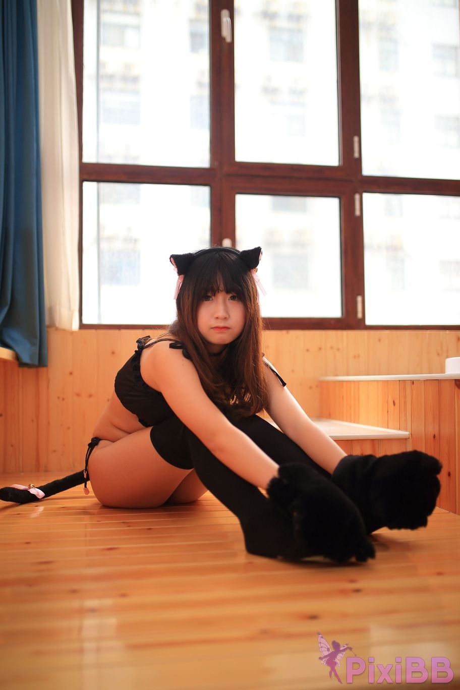 Cosplayer Mao Jiu Jiang Sakura Cat Jiujiang bathroom cat ears PixiBB.COM 058.JPG