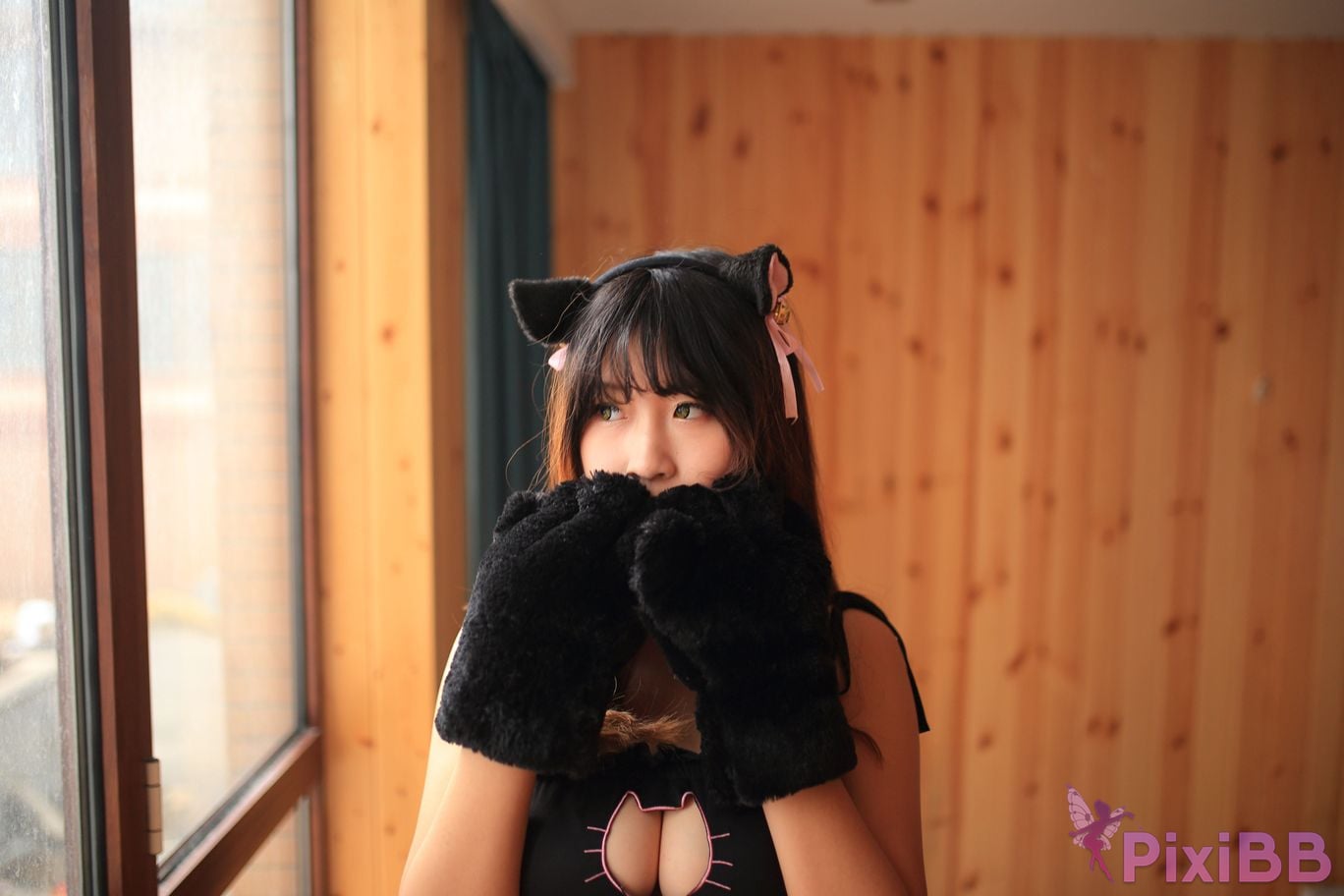 Cosplayer Mao Jiu Jiang Sakura Cat Jiujiang bathroom cat ears PixiBB.COM 071.JPG