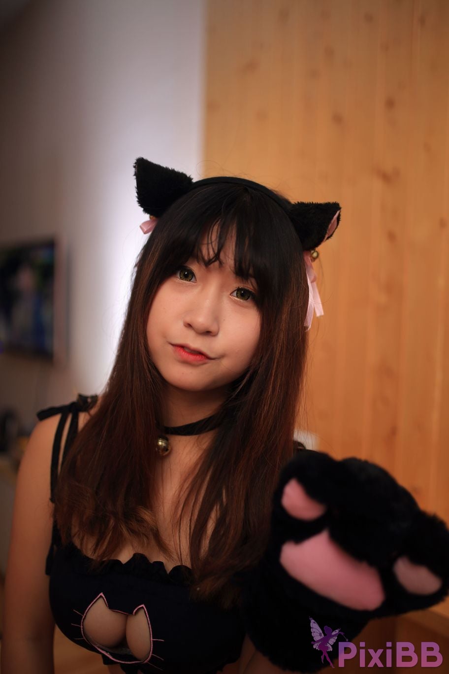 Cosplayer Mao Jiu Jiang Sakura Cat Jiujiang bathroom cat ears PixiBB.COM 137.JPG