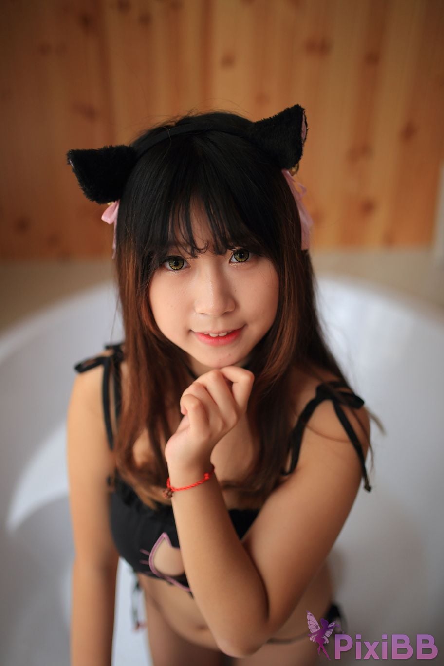 Cosplayer Mao Jiu Jiang Sakura Cat Jiujiang bathroom cat ears PixiBB.COM 218.JPG