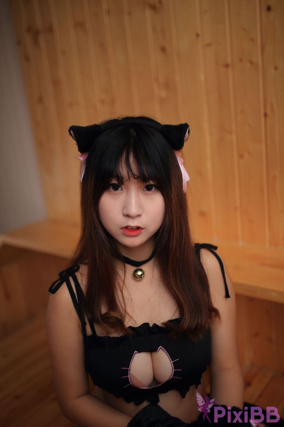 Cosplayer Mao Jiu Jiang Sakura Cat Jiujiang bathroom cat ears PixiBB.COM 235.JPG