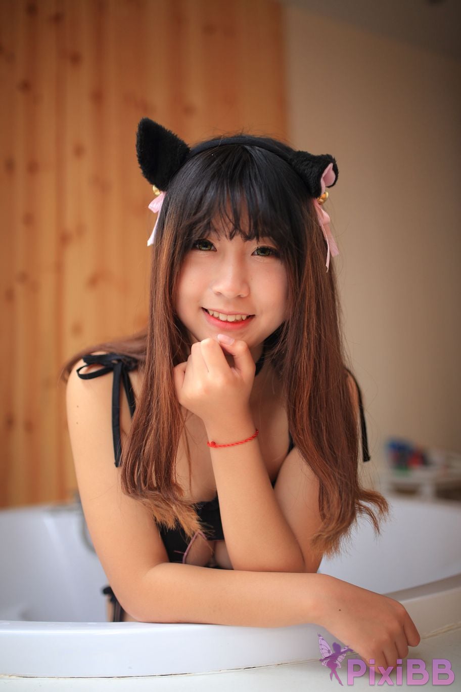 Cosplayer Mao Jiu Jiang Sakura Cat Jiujiang bathroom cat ears PixiBB.COM 255.JPG