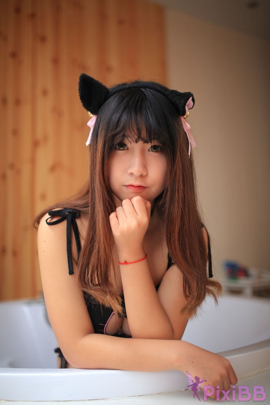 Cosplayer Mao Jiu Jiang Sakura Cat Jiujiang bathroom cat ears PixiBB.COM 259.JPG
