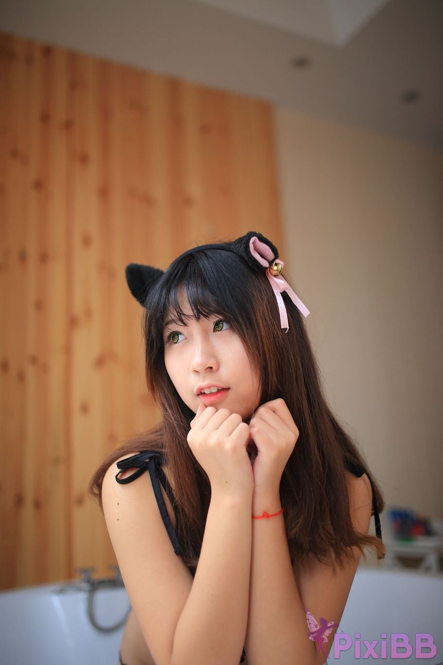 Cosplayer Mao Jiu Jiang Sakura Cat Jiujiang bathroom cat ears PixiBB.COM 260.JPG