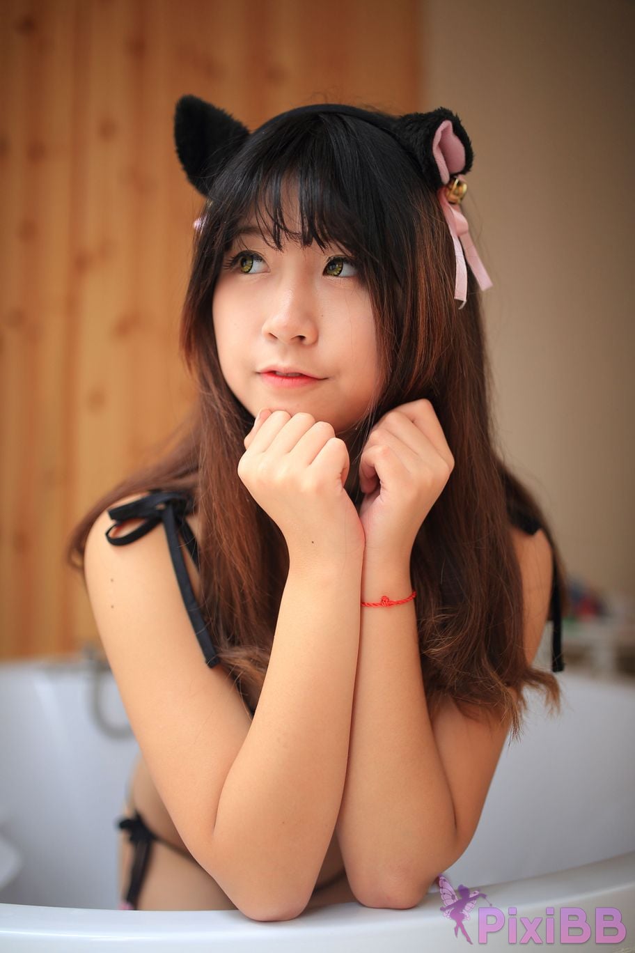 Cosplayer Mao Jiu Jiang Sakura Cat Jiujiang bathroom cat ears PixiBB.COM 262.JPG