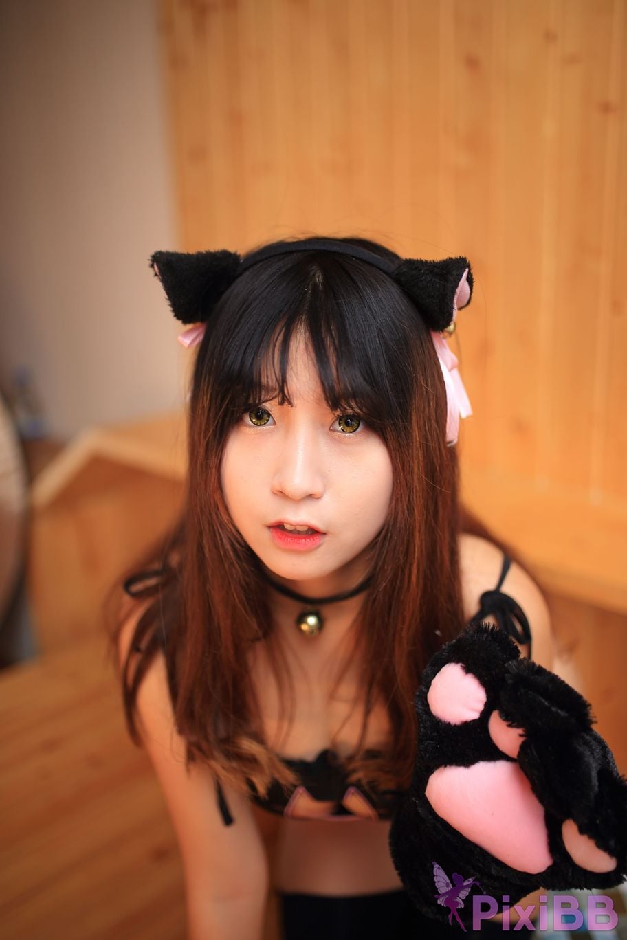 Cosplayer Mao Jiu Jiang Sakura Cat Jiujiang bathroom cat ears PixiBB.COM 290.JPG