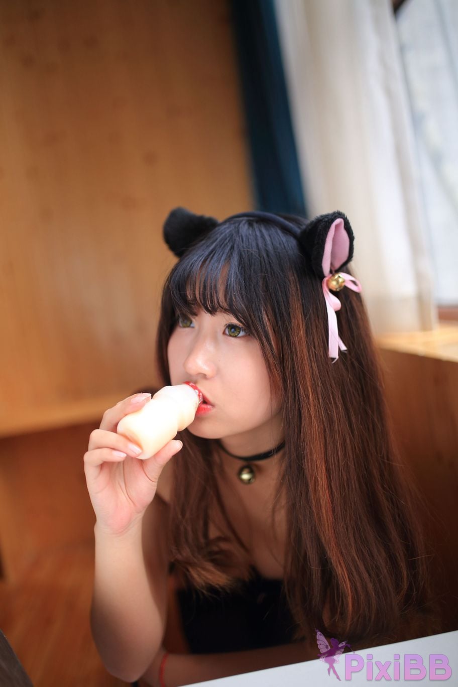 Cosplayer Mao Jiu Jiang Sakura Cat Jiujiang bathroom cat ears PixiBB.COM 319.JPG