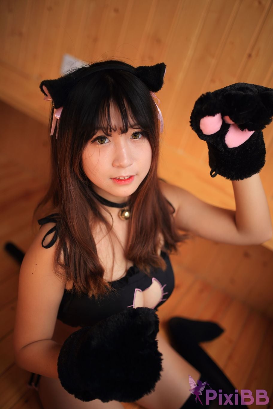 Cosplayer Mao Jiu Jiang Sakura Cat Jiujiang bathroom cat ears PixiBB.COM 368.JPG