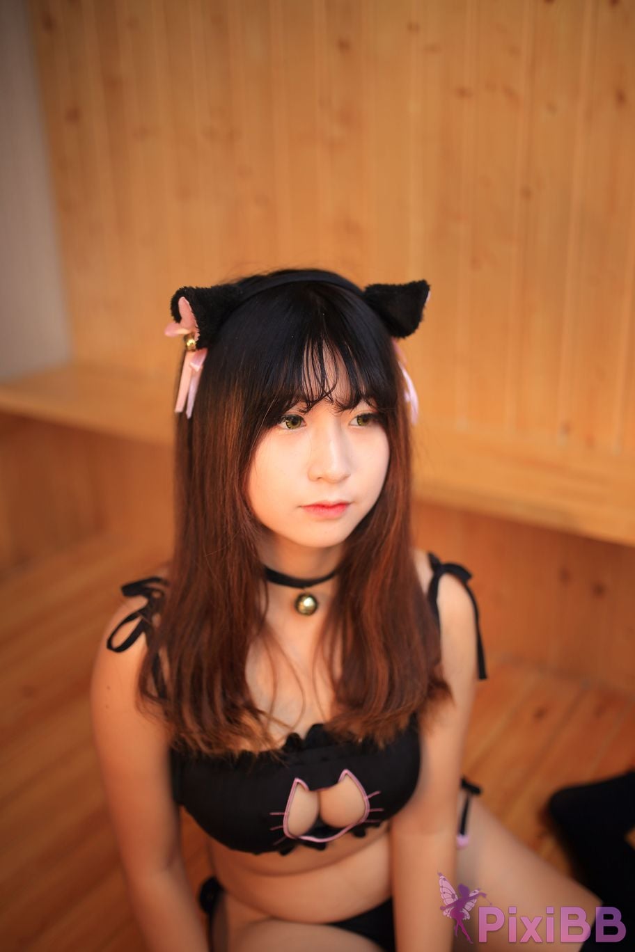 Cosplayer Mao Jiu Jiang Sakura Cat Jiujiang bathroom cat ears PixiBB.COM 446.JPG