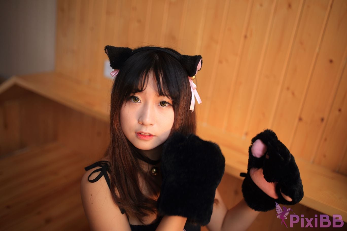Cosplayer Mao Jiu Jiang Sakura Cat Jiujiang bathroom cat ears PixiBB.COM 564.JPG