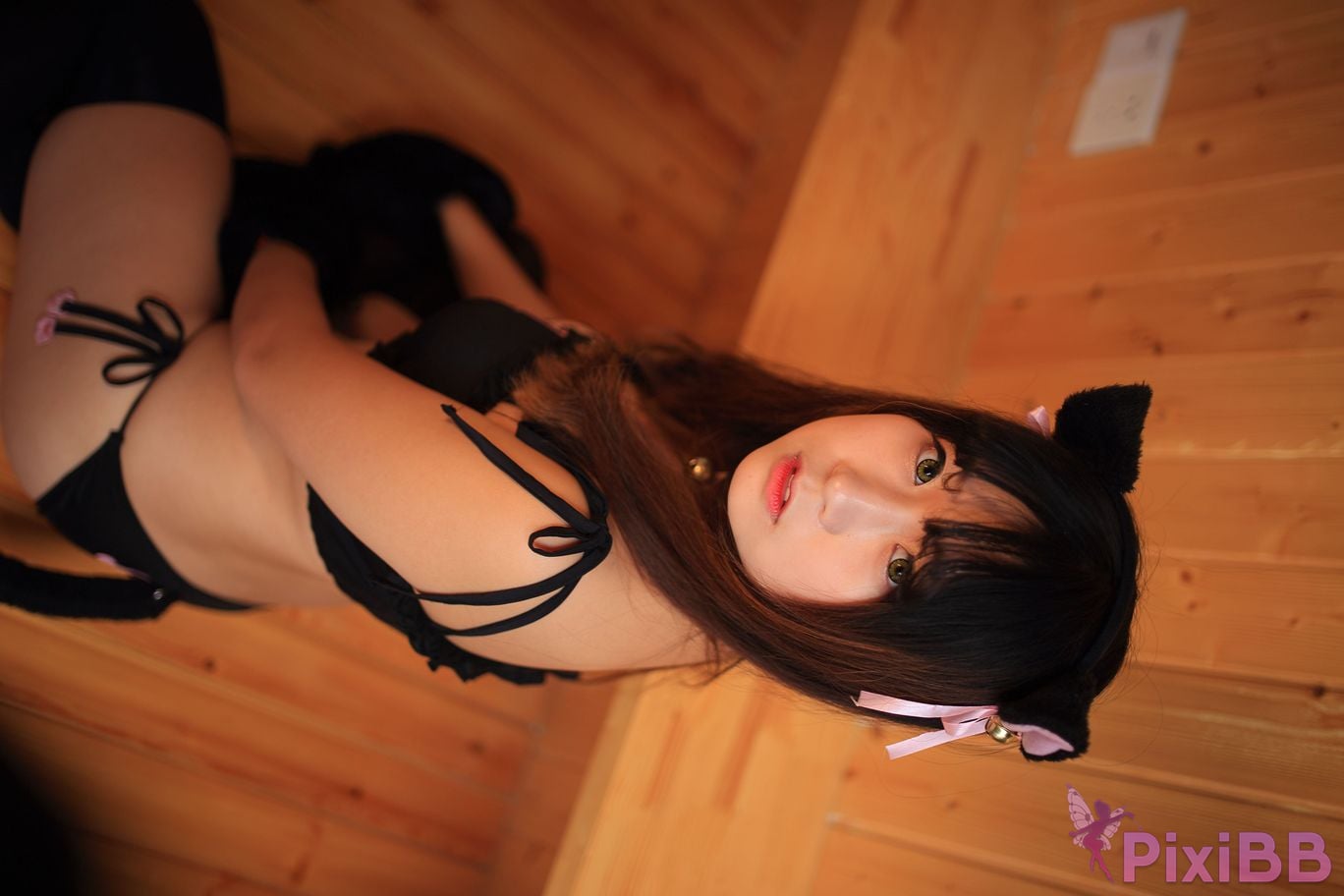 Cosplayer Mao Jiu Jiang Sakura Cat Jiujiang bathroom cat ears PixiBB.COM 587.JPG