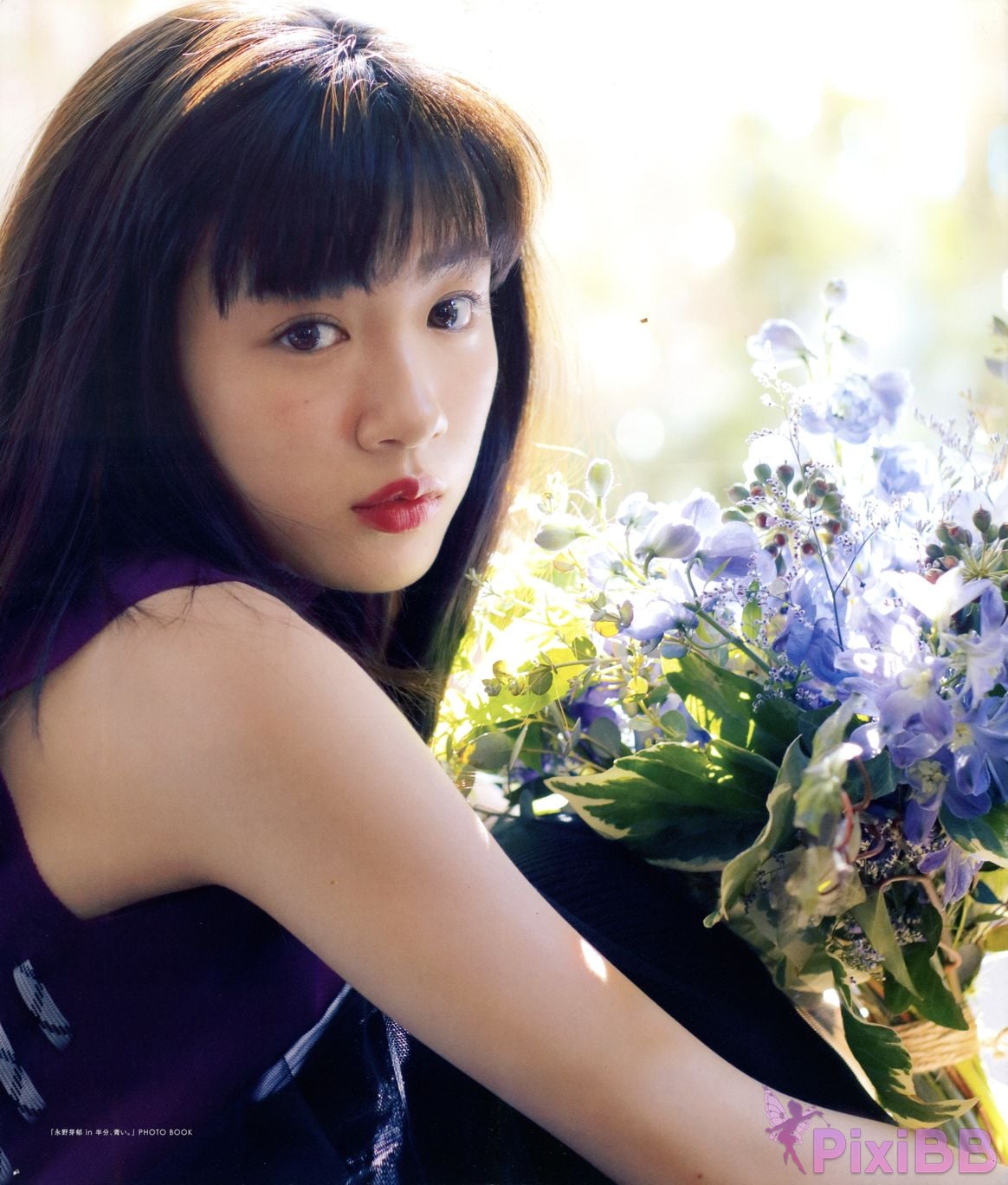 Japanese Idol Mei Nagano PHOTO BOOK in half blue PixiBB.COM 003