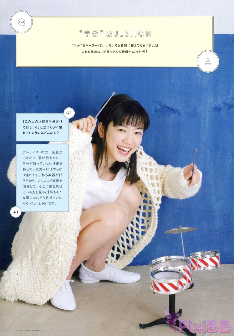 Japanese Idol Mei Nagano PHOTO BOOK in half blue PixiBB.COM 059