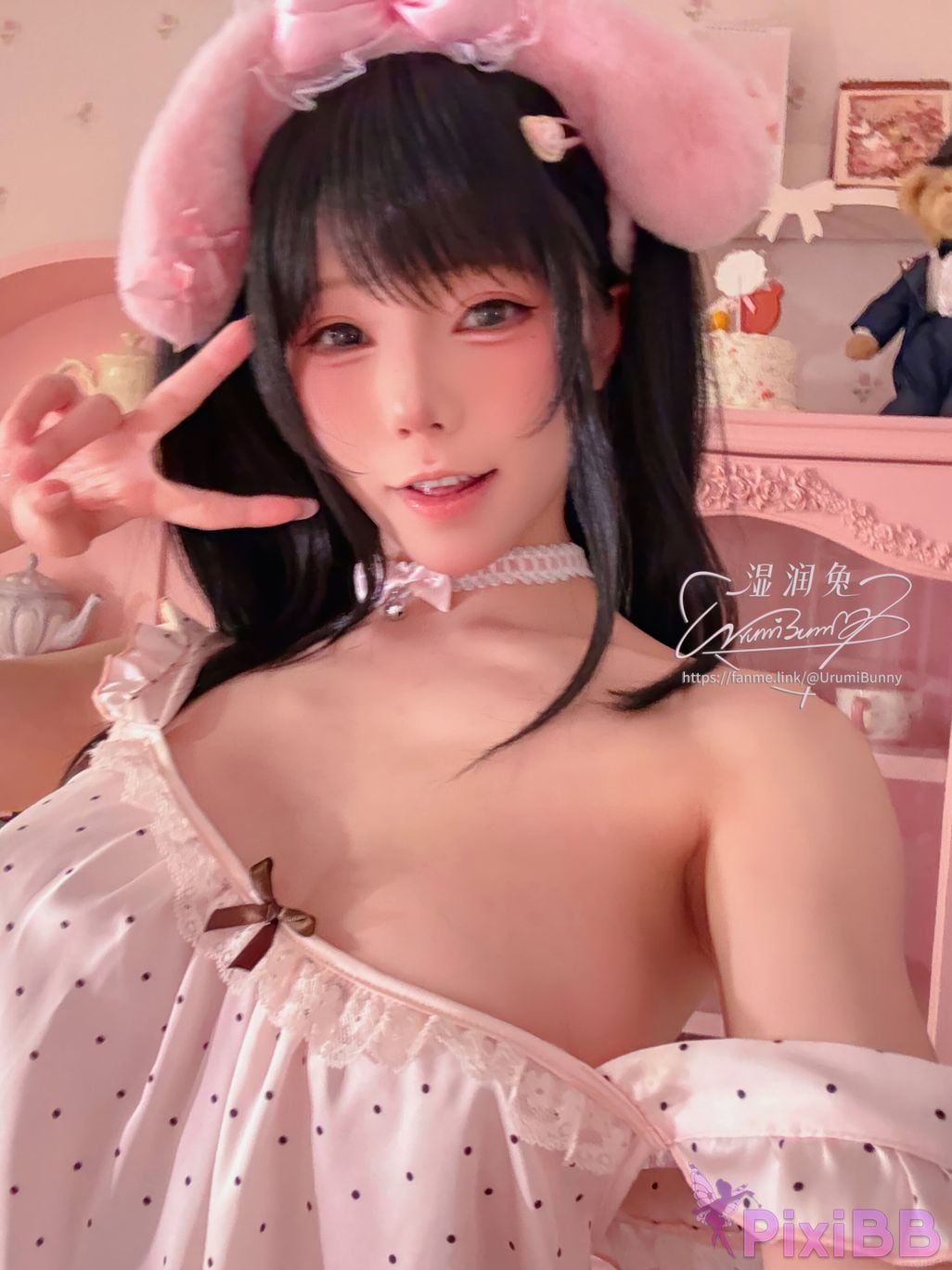 Cosplayer Sticky Dumpling Rabbit 2026 Year 04 monthly works good night girl PixiBB.COM 088