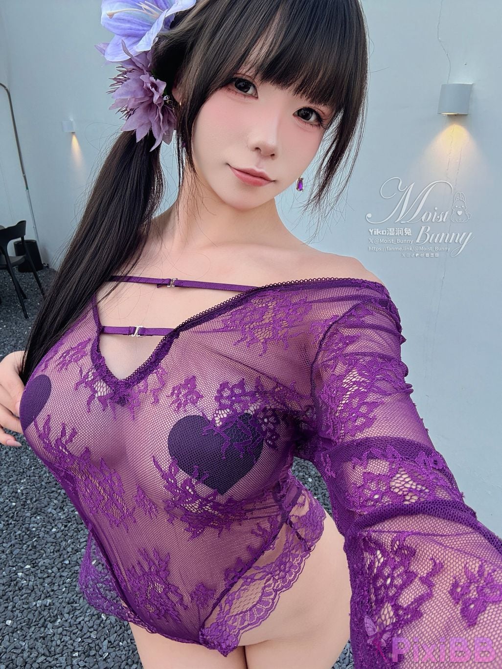 Cosplay Sticky Tuanzi Rabbit June Monthly Ticket Special Purple Flavor PixiBB.COM 035