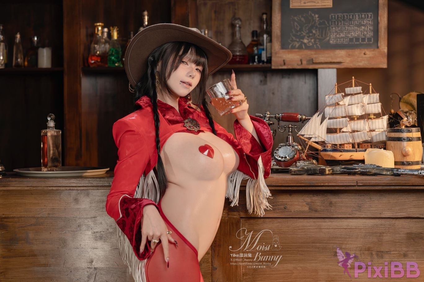 Cosplay Sticky Tuanzi Rabbit June work Western Bunny Girl Thirsty PixiBB.COM 012
