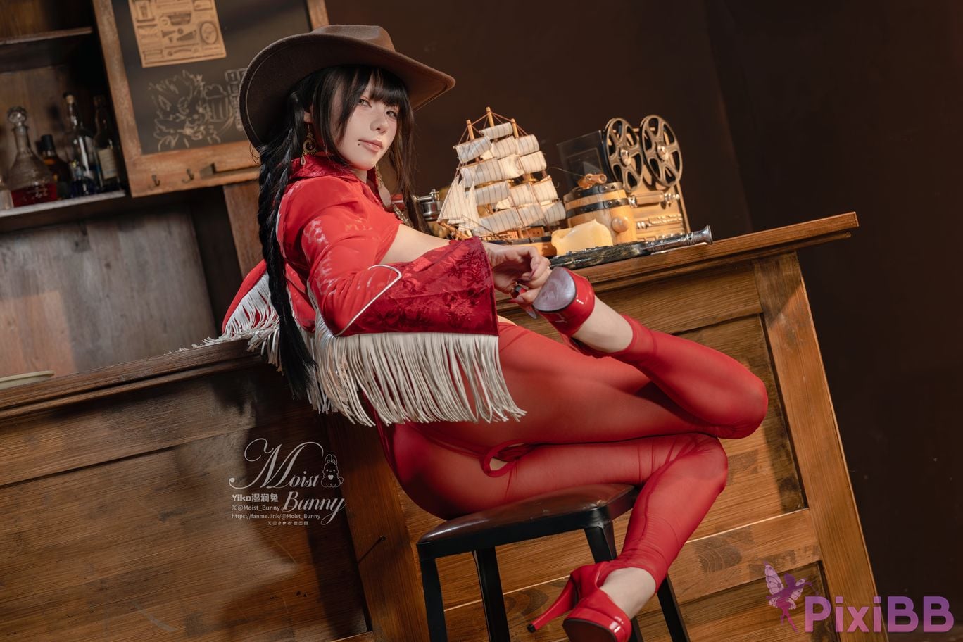 Cosplay Sticky Tuanzi Rabbit June work Western Bunny Girl Thirsty PixiBB.COM 022
