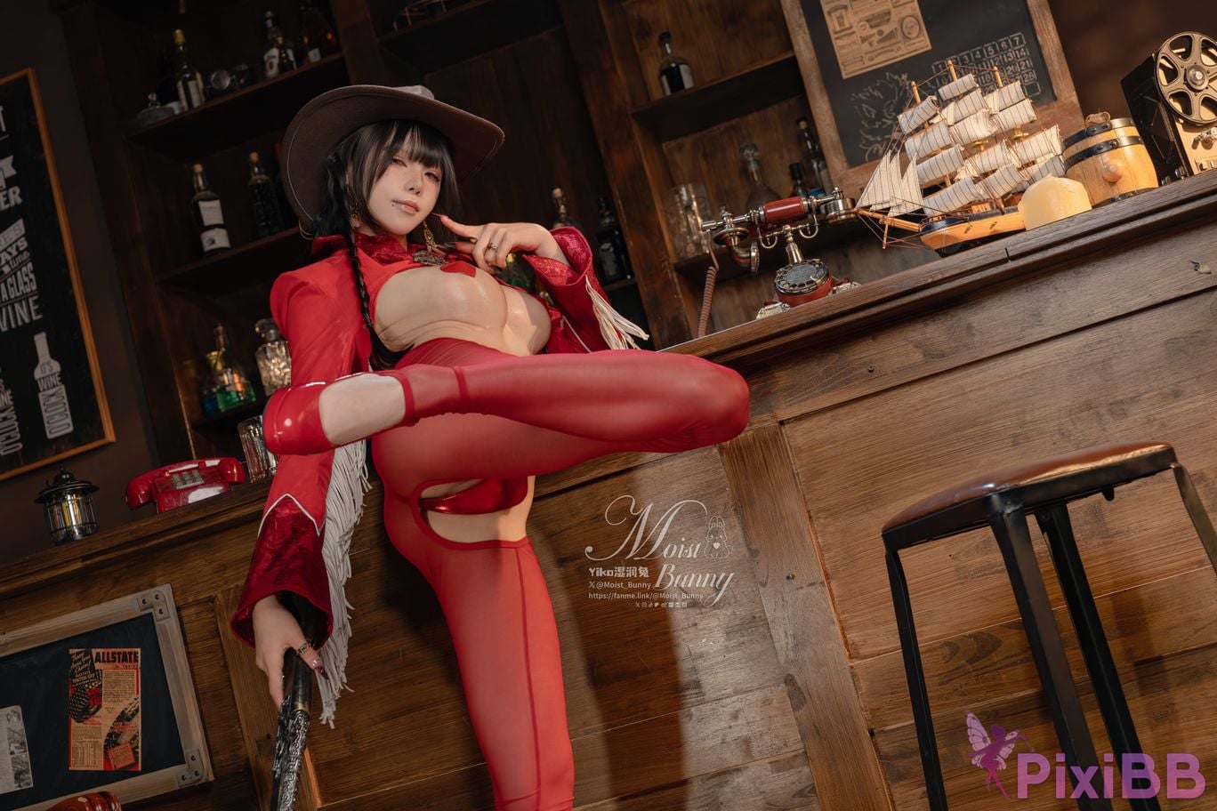 Cosplay Sticky Tuanzi Rabbit June work Western Bunny Girl Thirsty PixiBB.COM 087