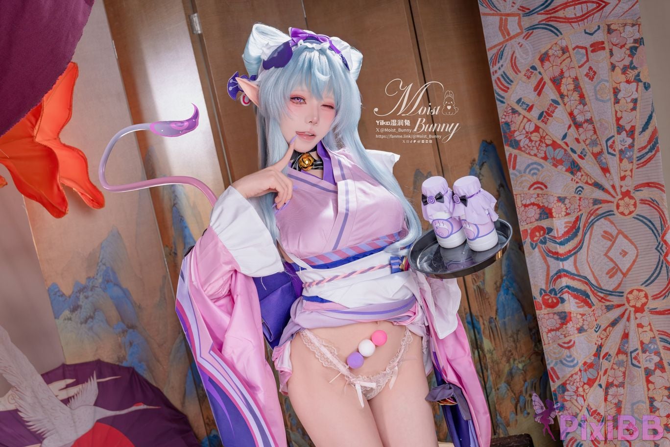 Cosplay Sticky Tuanzi Rabbit Mays work Floating Pillows and Contemporary Beauty Dream of Yue Ruixi Hong Zhaoyuan PixiBB.COM 052