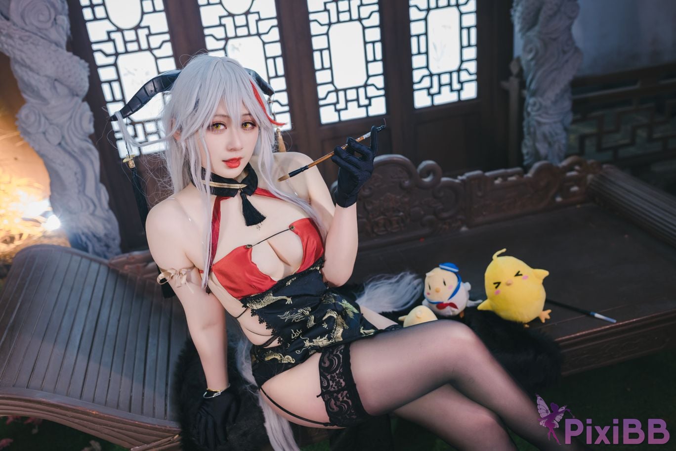 Cosplayer Zaya autumn azur lane Egil PixiBB.COM 004